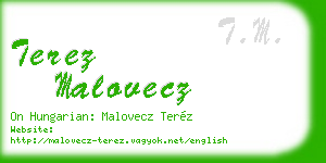 terez malovecz business card