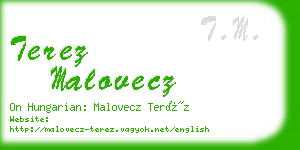 terez malovecz business card